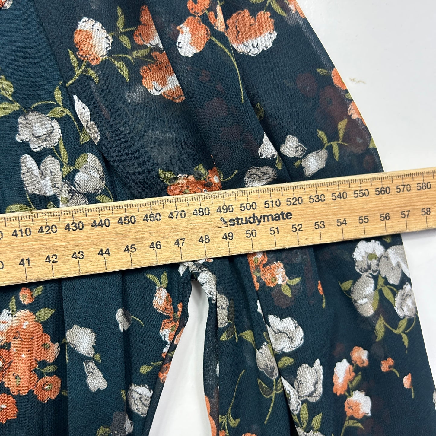 Princess Polly Teal Floral Dress - Size 16