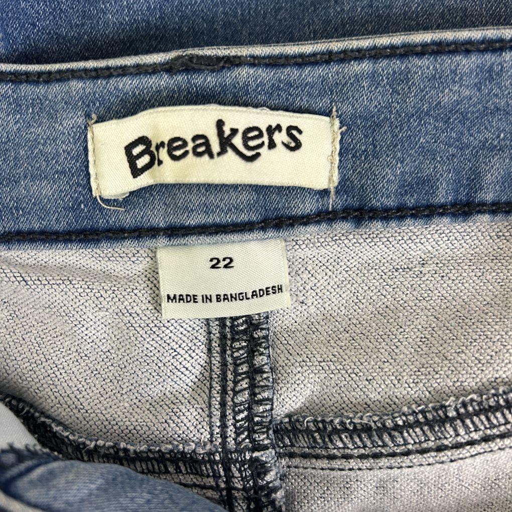 Breakers Blue Cotton Denim Shorts - Size 22