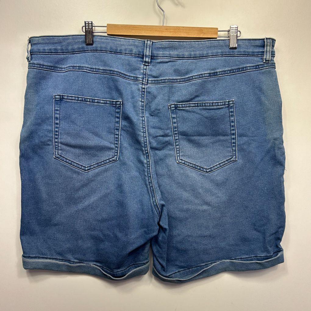 Breakers Blue Cotton Denim Shorts - Size 22