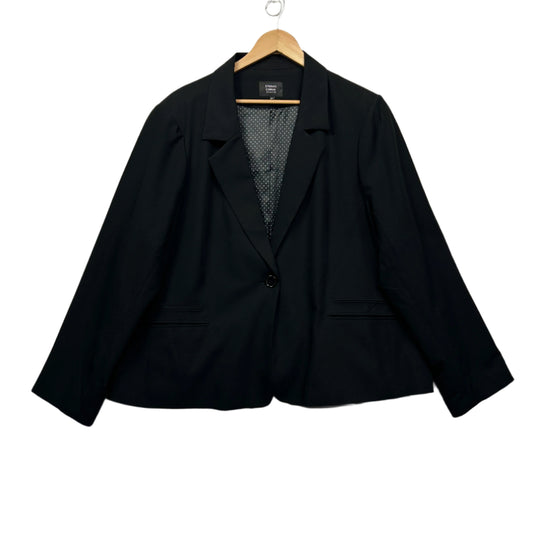 Studio Curve Collection Jacket Blazer Size 24 Black Long Sleeve