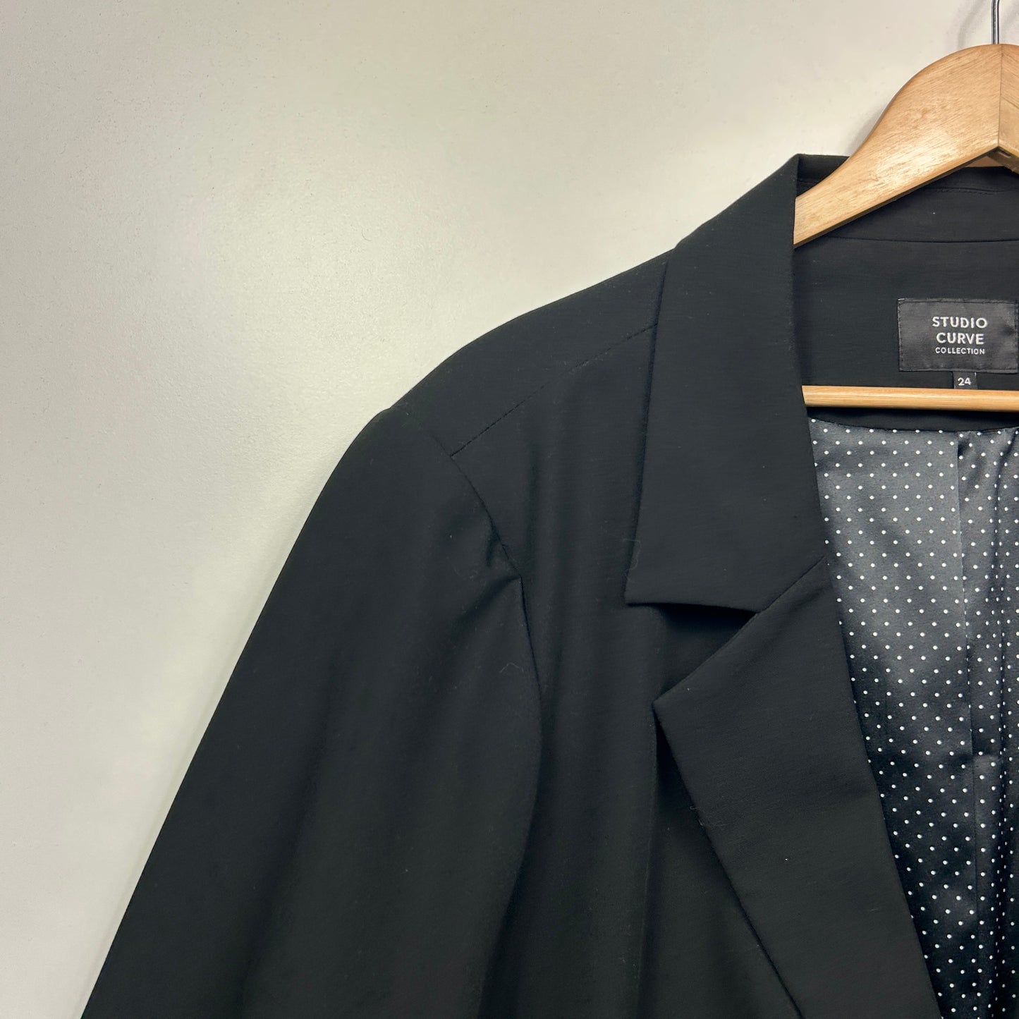 Studio Curve Collection Jacket Blazer Size 24 Black Long Sleeve