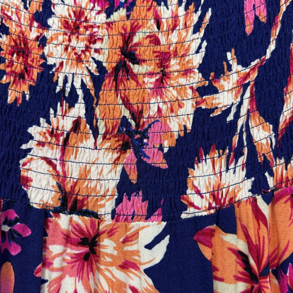 Orange Sherbet Navy Floral Dress - Size XXL