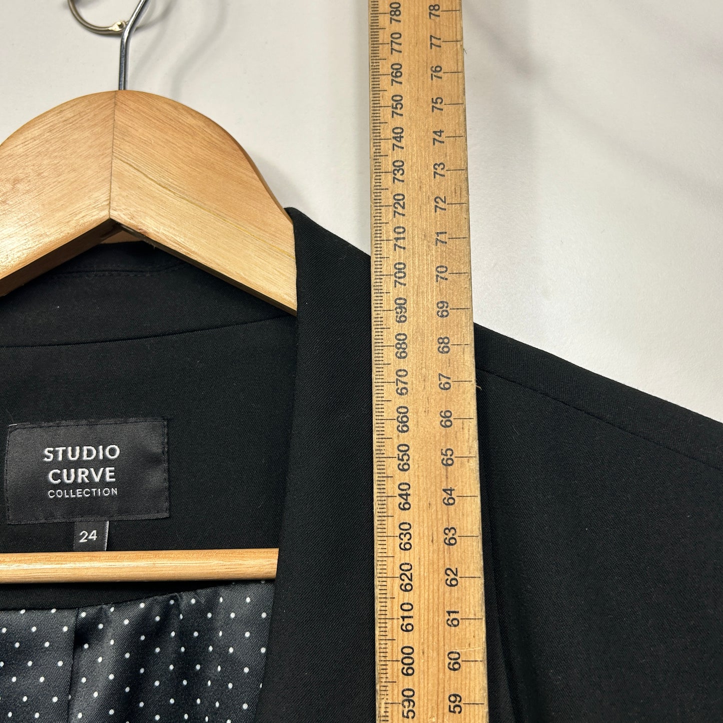 Studio Curve Collection Jacket Blazer Size 24 Black Long Sleeve