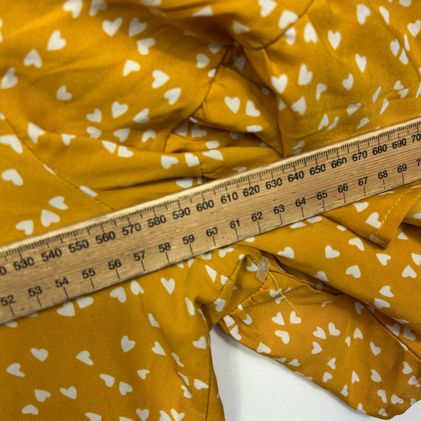 Shein Mustard Yellow Heart Print Dress - Size 1XL