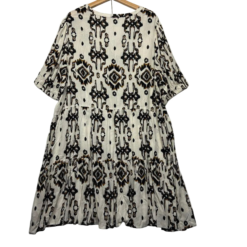 Suzanne Grae Black Print Dress - Size 20