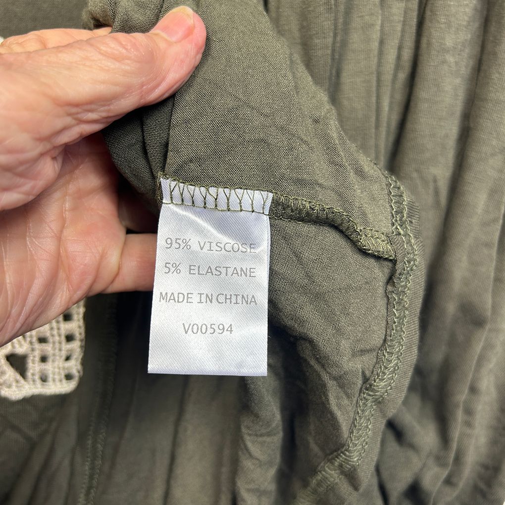 Virtuelle Khaki Top - Size 18/M