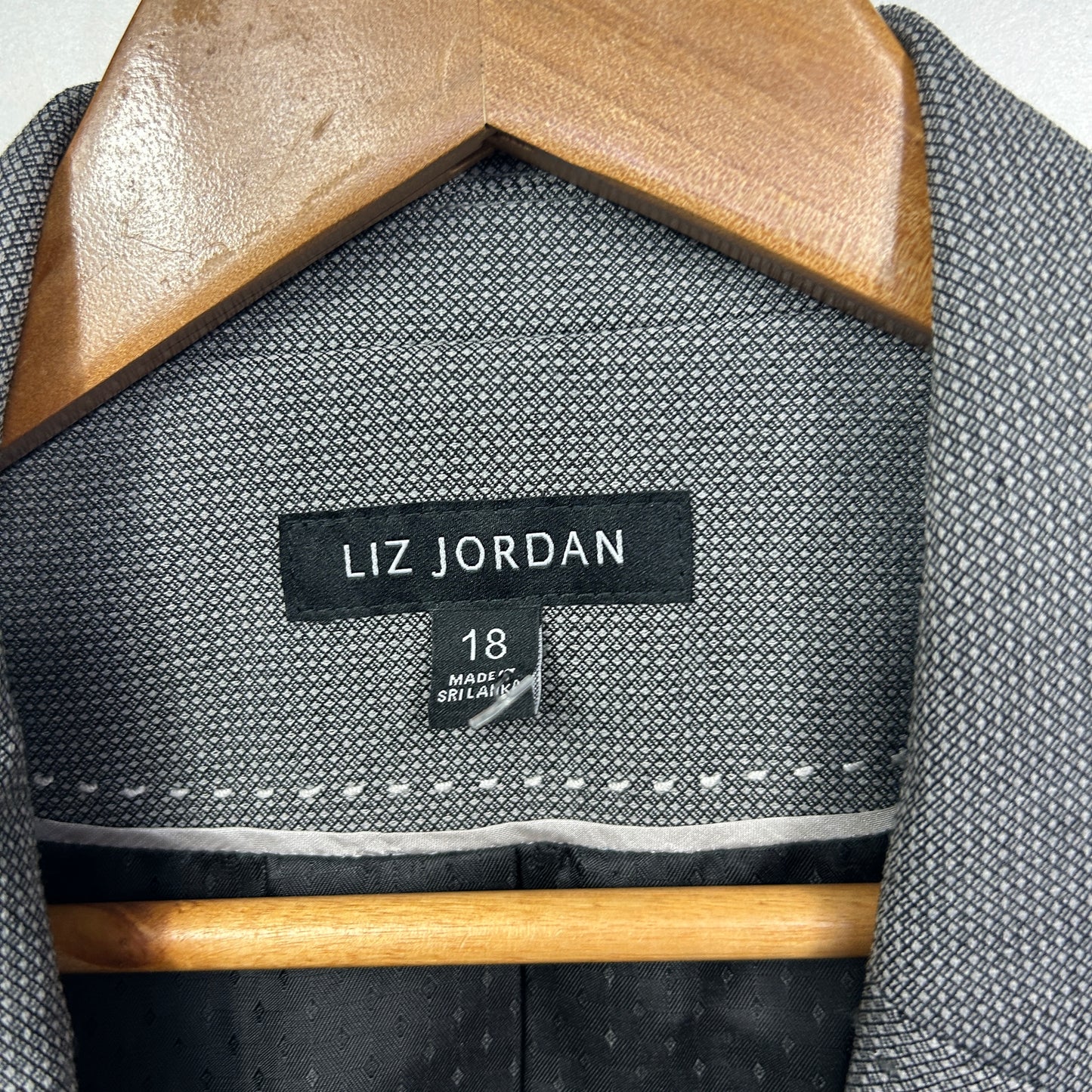 Liz Jordan Grey Blazer Jacket - Size 18