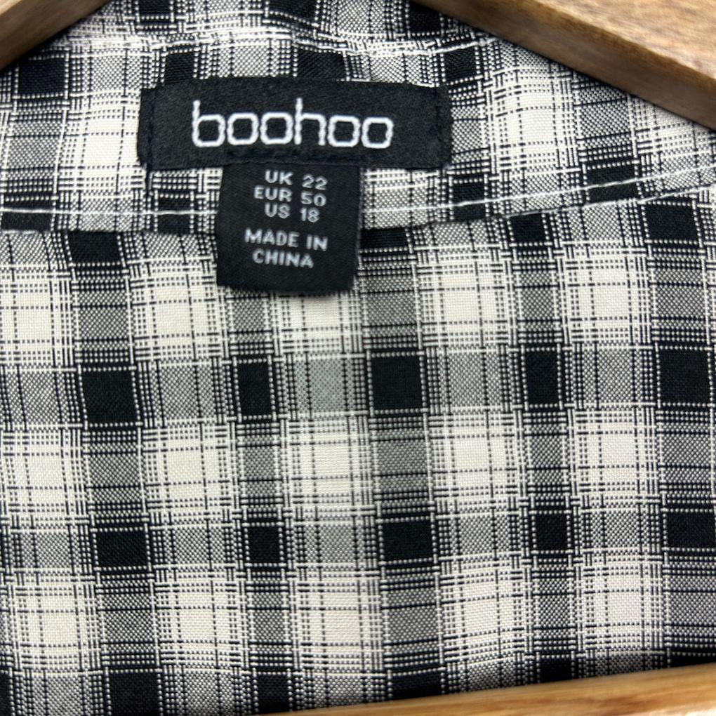 Boohoo Black Check Shirt - Size 22