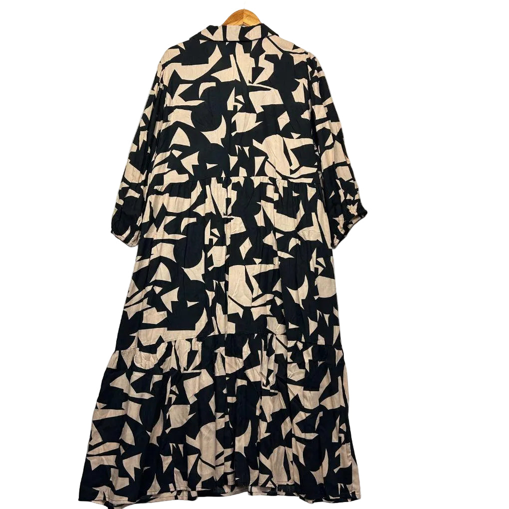 Autograph Black Biege Dress - Size 18