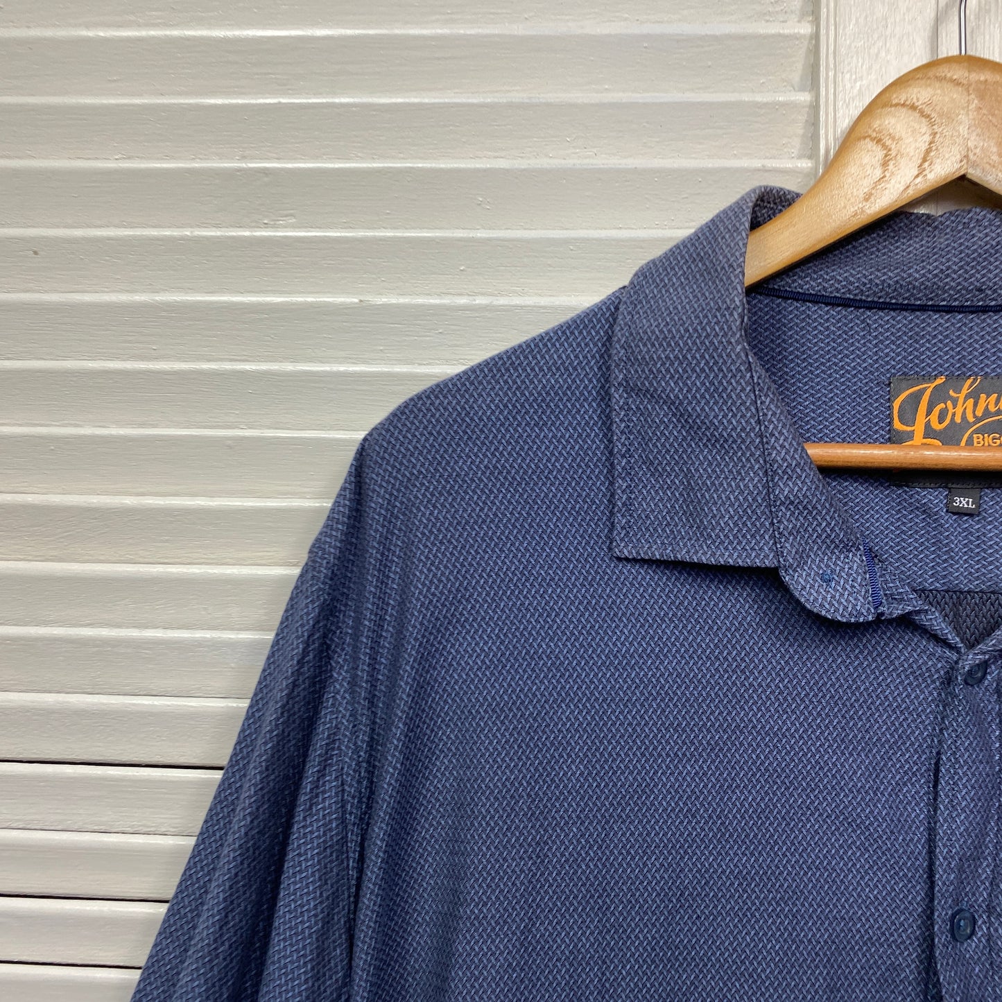 Johnny Bigg Shirt Mens Size 3XL Blue Long Sleeve