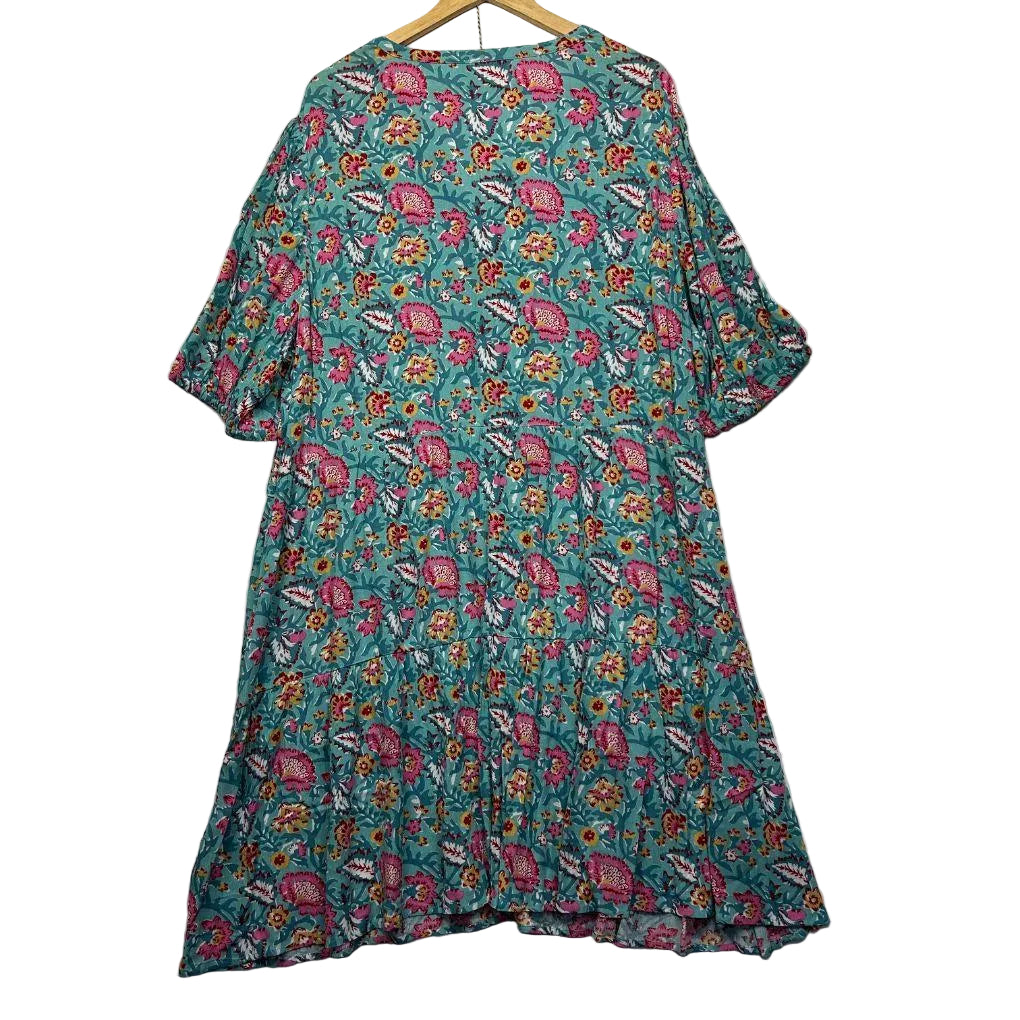 Suzanne Grae Teal Floral Dress - Size 20