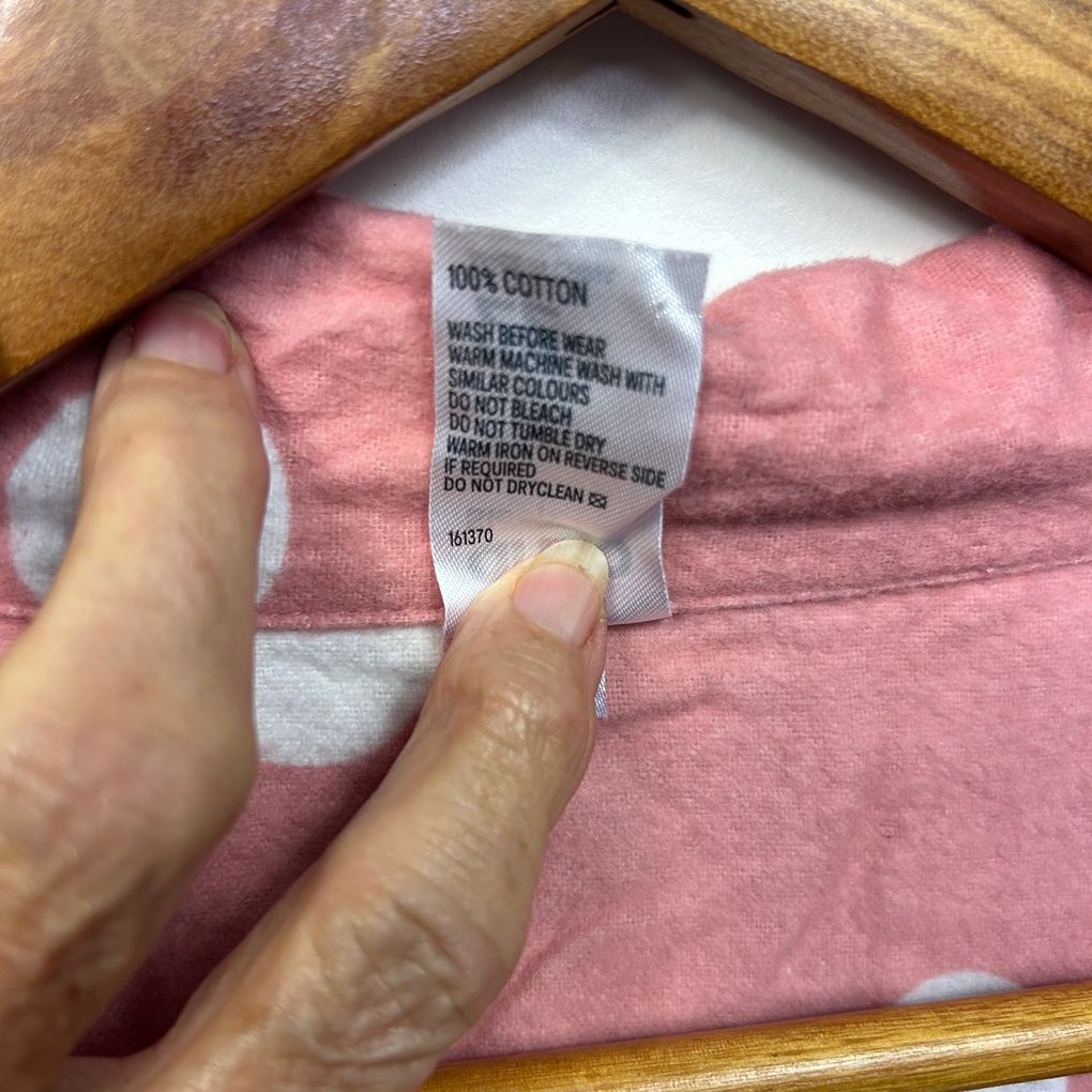 Anko Pink Cotton Winter Pyjama Shirt - Size 22