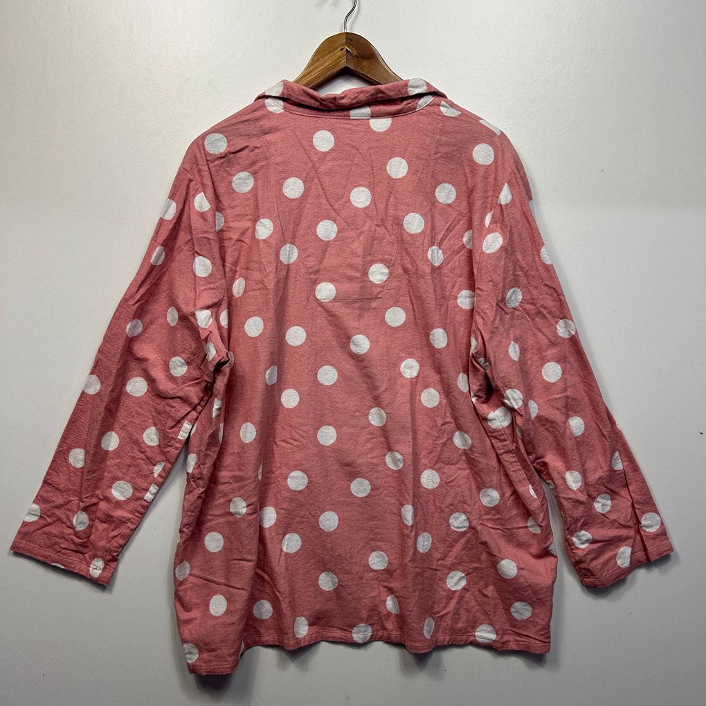 Anko Pink Cotton Winter Pyjama Shirt - Size 22