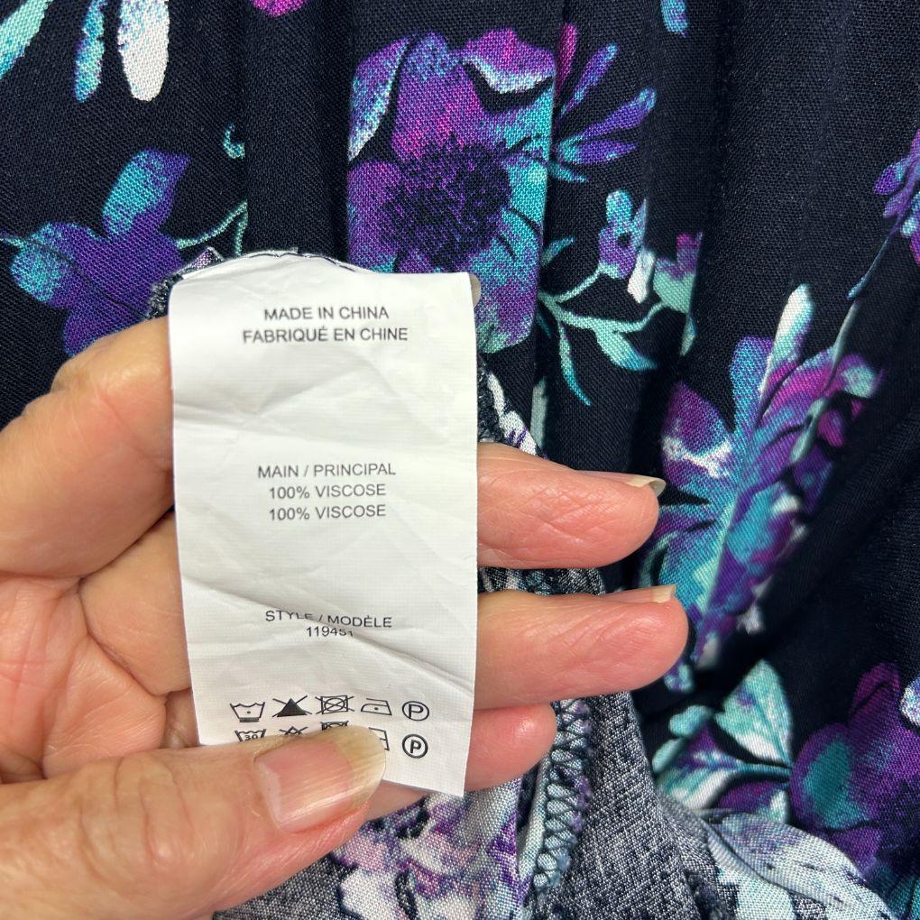 Rivers Navy Floral Maxi Dress - Size 22