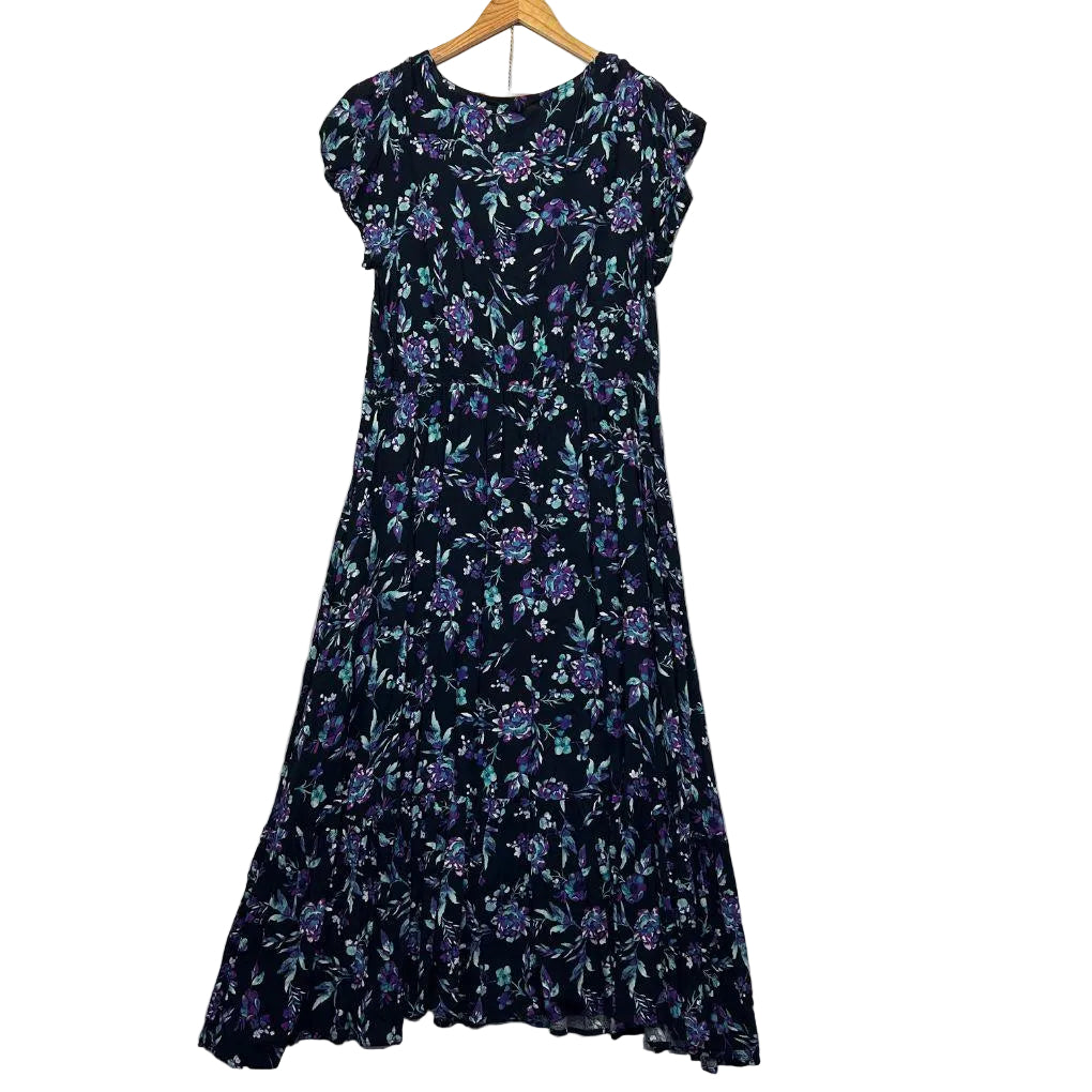 Rivers Navy Floral Maxi Dress - Size 22