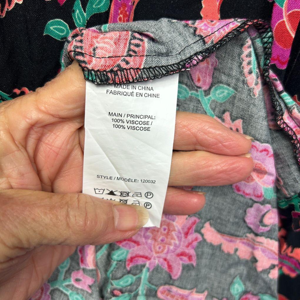 Rivers Black Floral Dress - Size 20