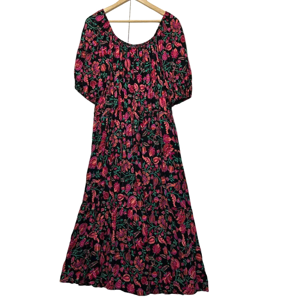 Rivers Black Floral Dress - Size 20