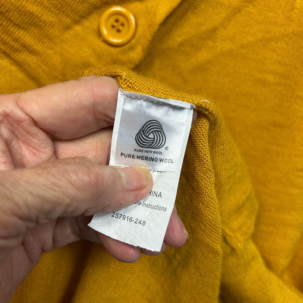 Sara Mustard Wool Top - Size 1X
