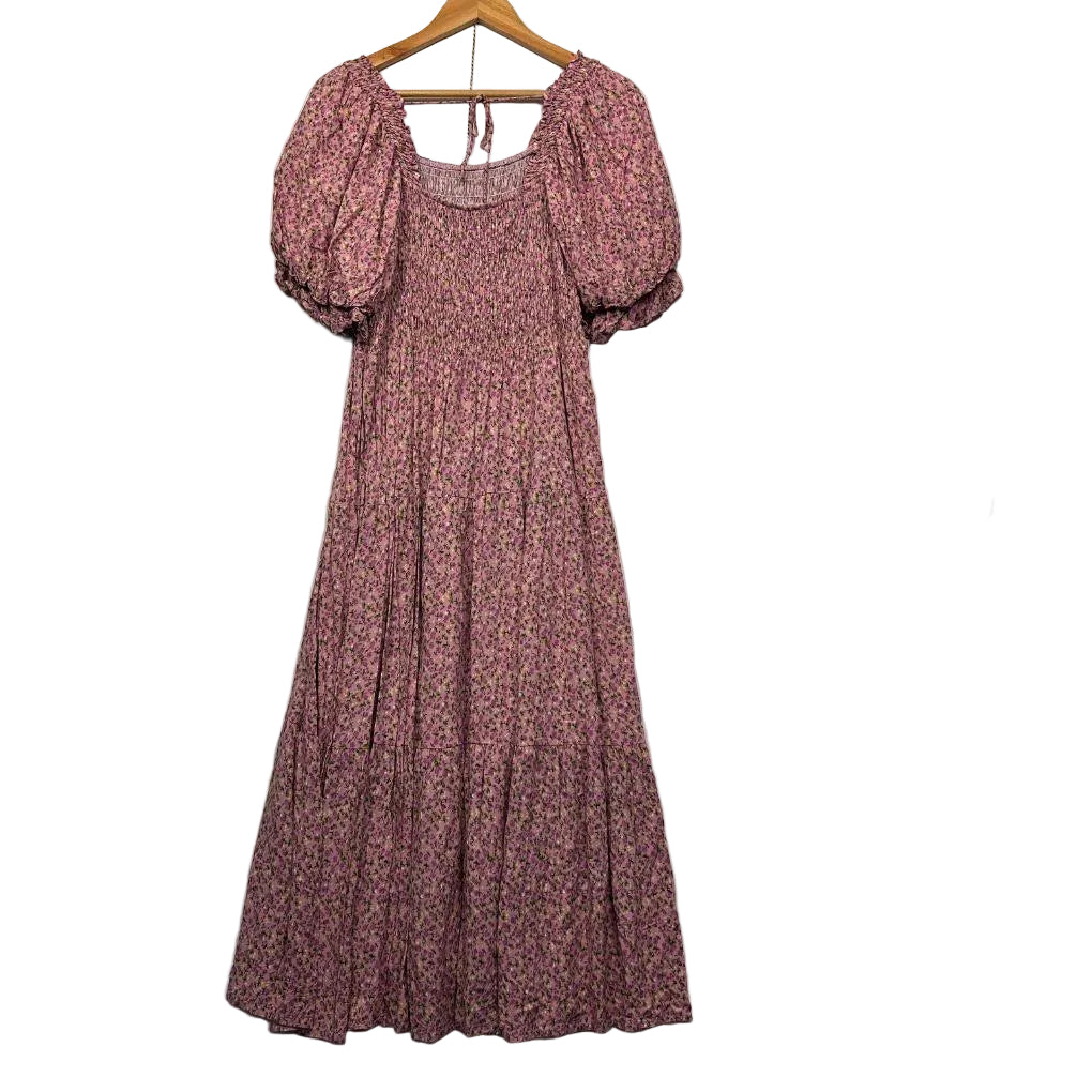 Pink Floral Maxi Dress - Size XXL