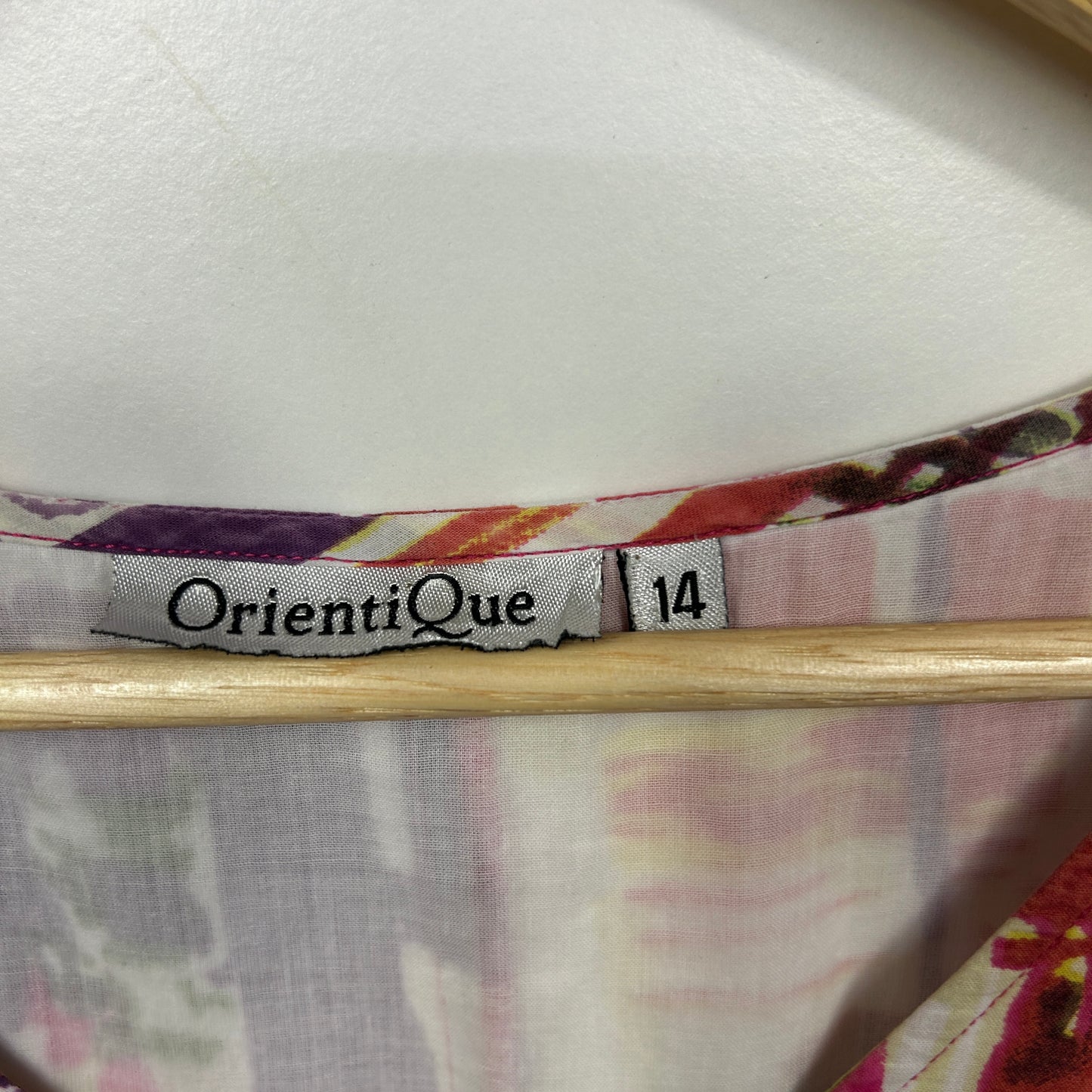 Orientique Multicoloured Abstract Print Dress - Size 14