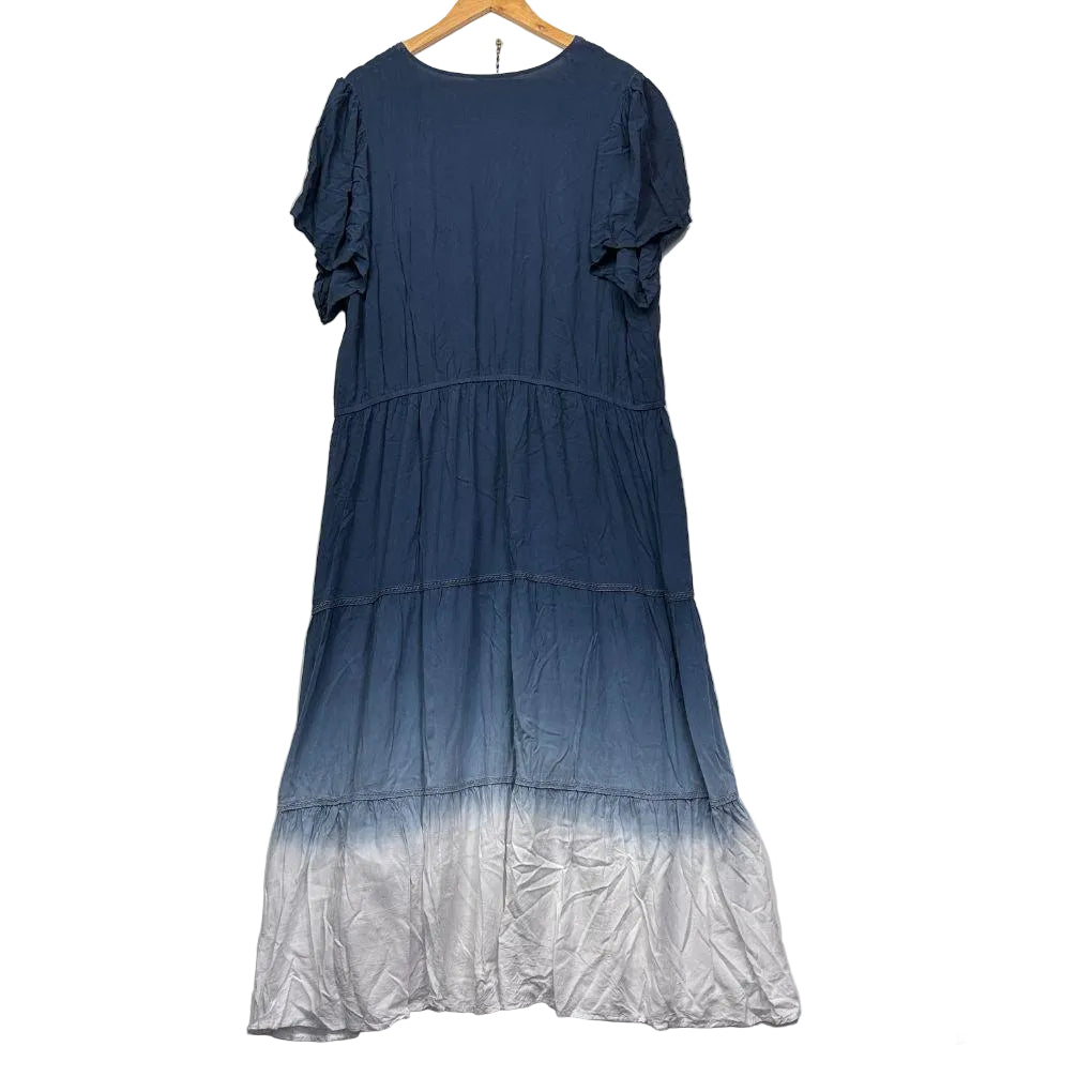 Isobelle Navy Ombre Dress - Size 22