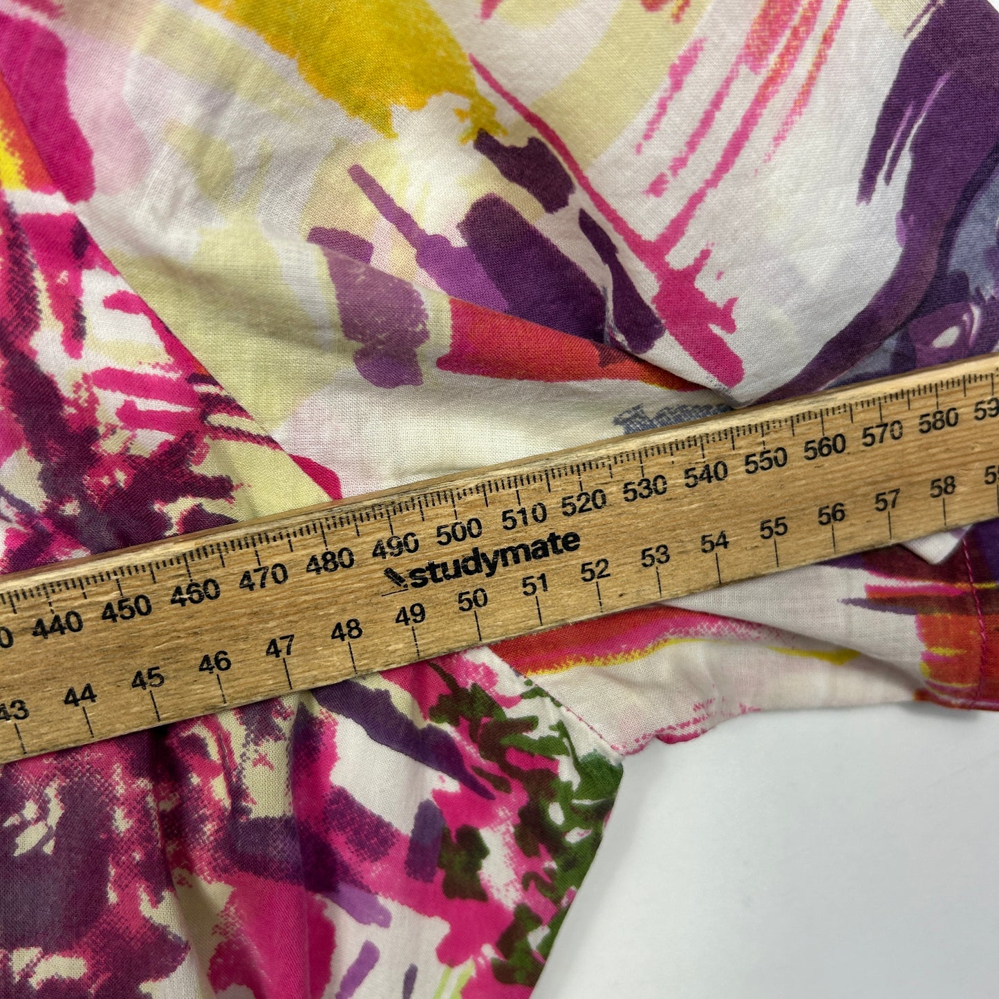 Orientique Multicoloured Abstract Print Dress - Size 14