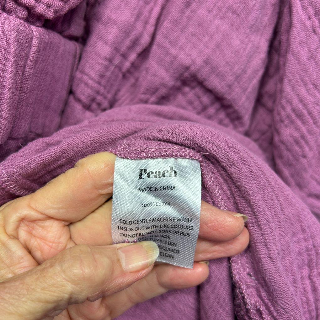 Peach Pink Belted Dress - Size 22/24