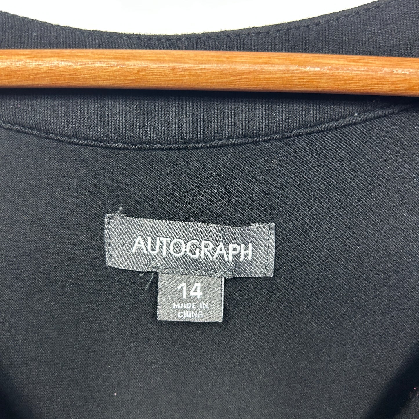 Autograph Black Multicoloured Floral Sheer Overlay Dress - Size 14