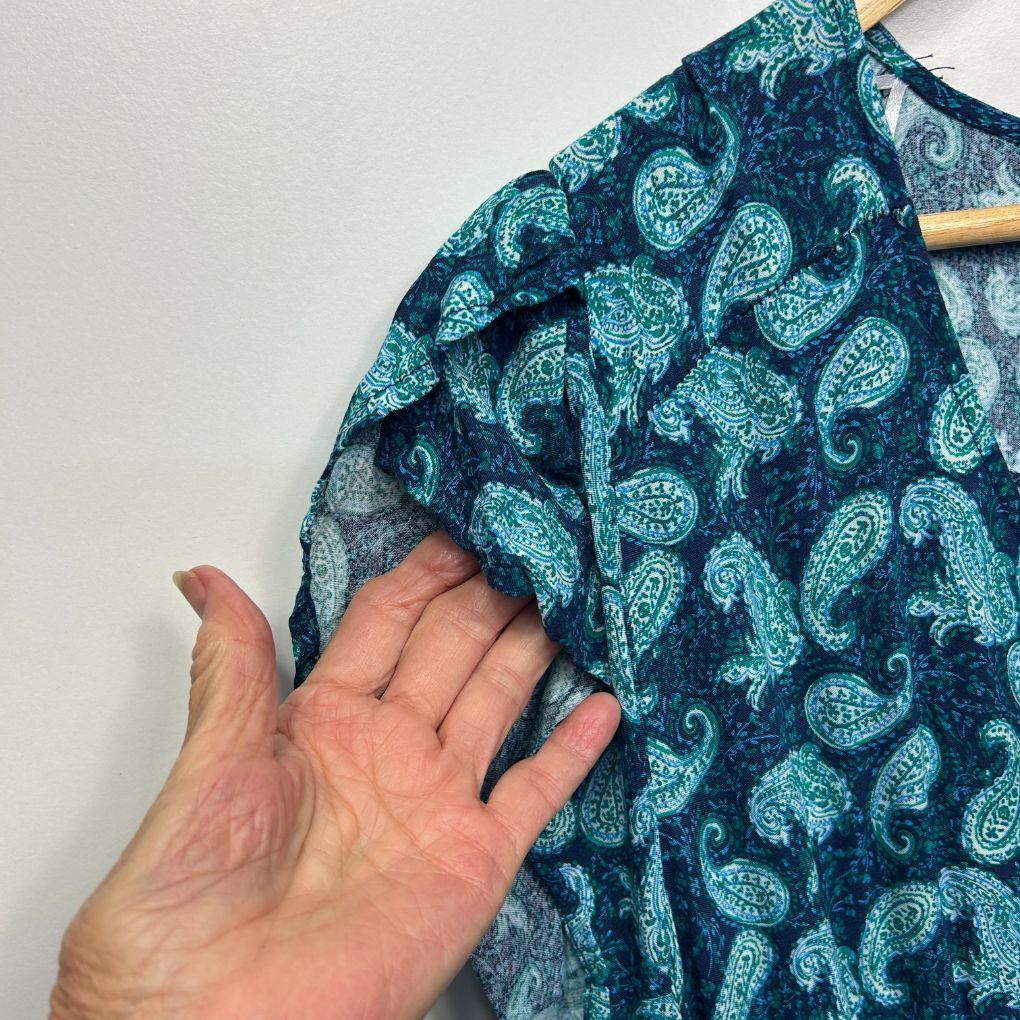 Rivers Teal Paisley Maxi Dress - Size 22