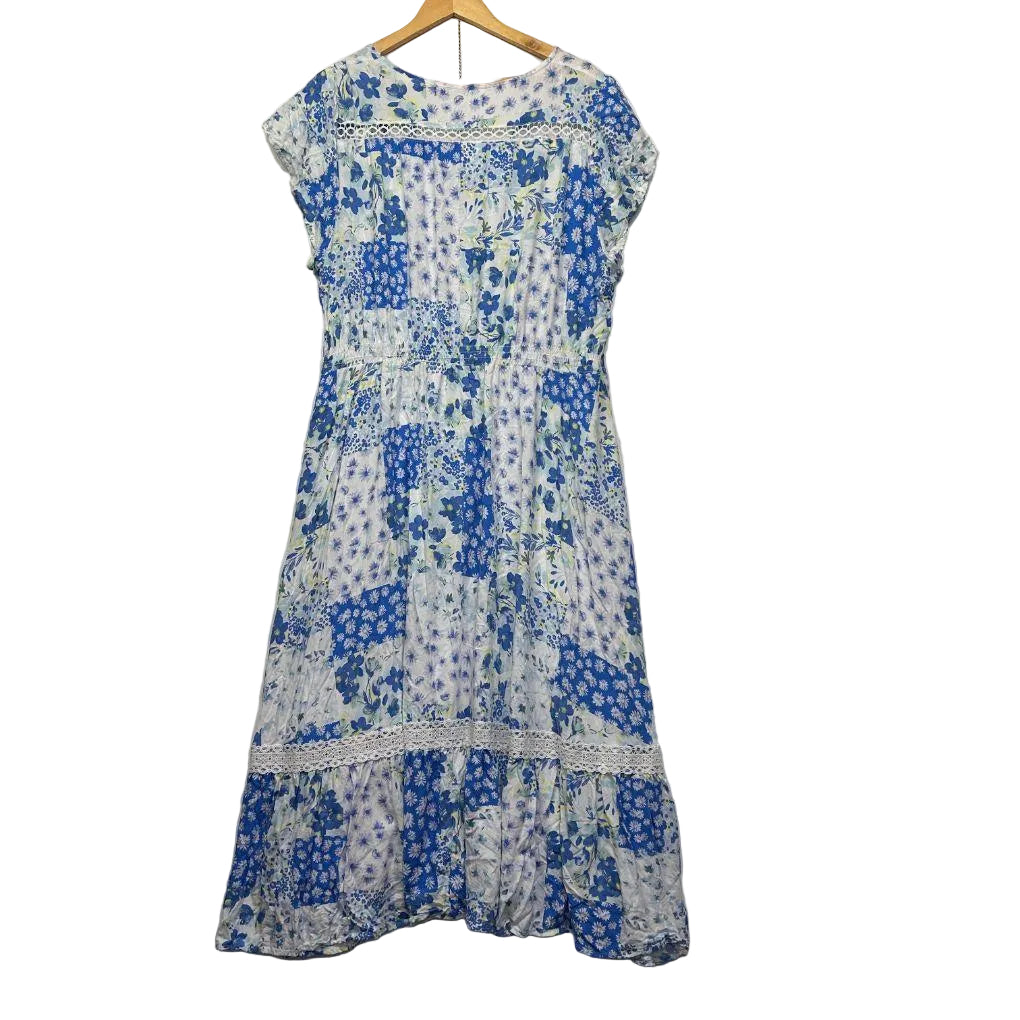 Rivers Blue Floral Maxi Dress - Size 22