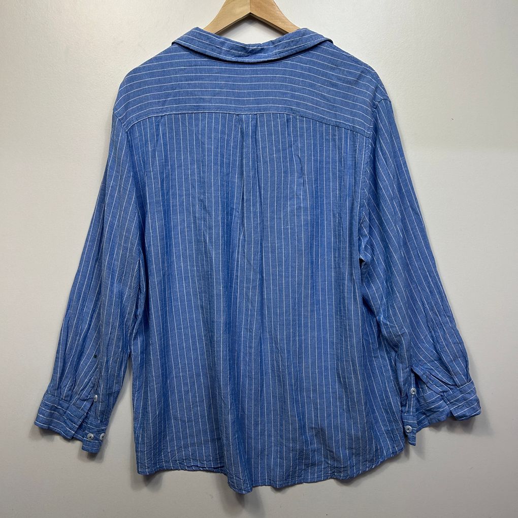 Katies Blue Linen Shirt - Size 20