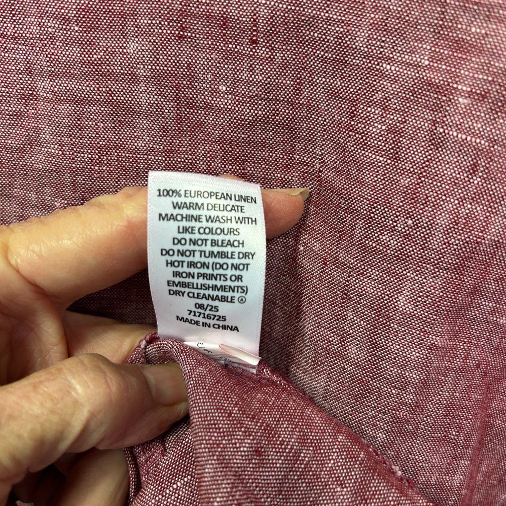 Target Curve Pink Linen Top - Size 22