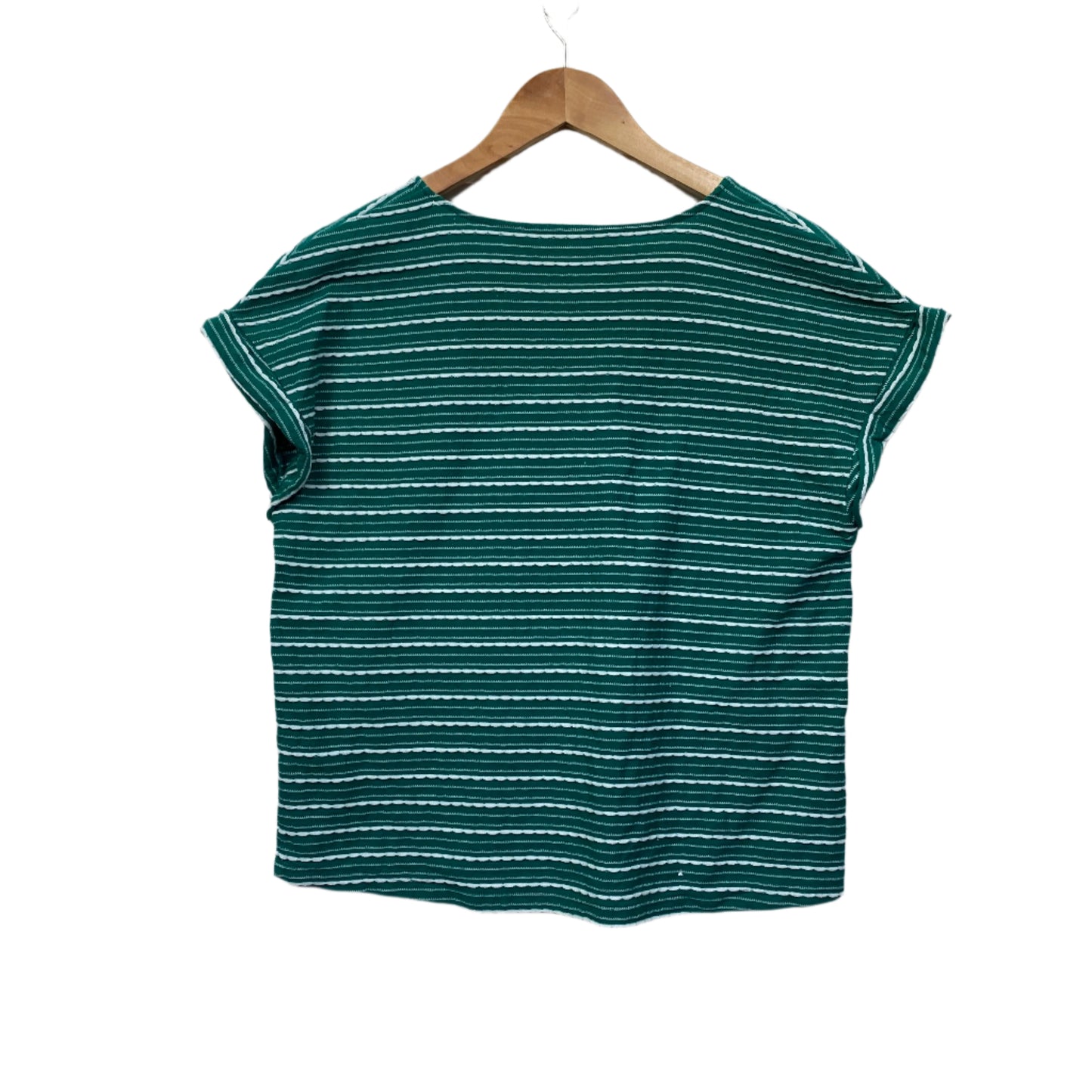 MARCS Top Size XL 14 16 Green Short Sleeve Striped