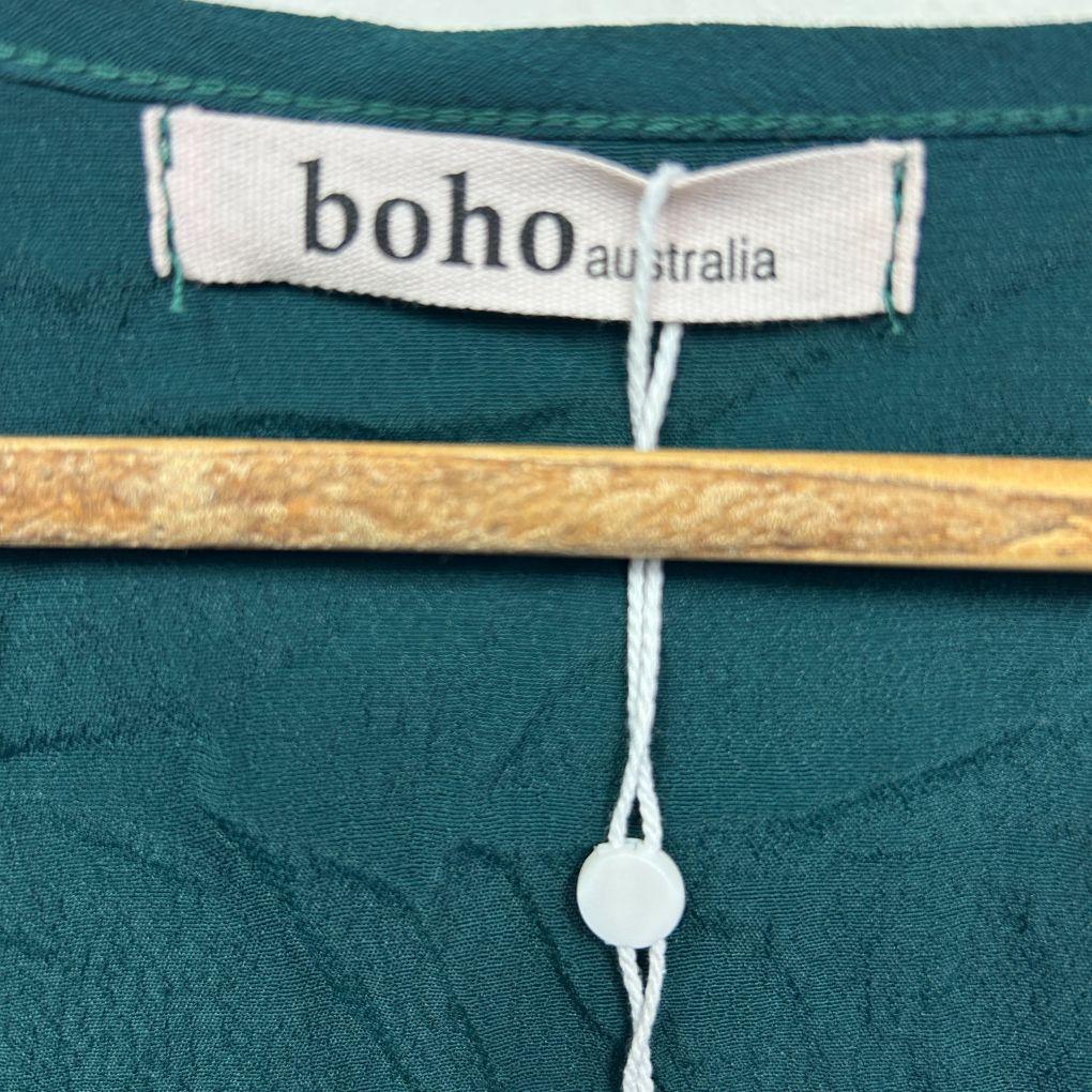 Boho Brodie Teal Drape Top - One Size