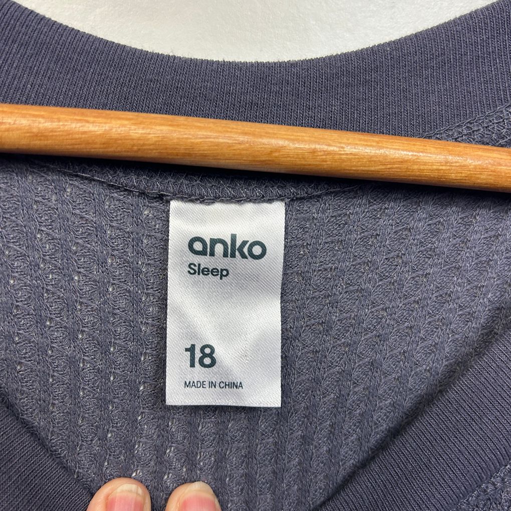Anko Grey Sleep Top - Size 18