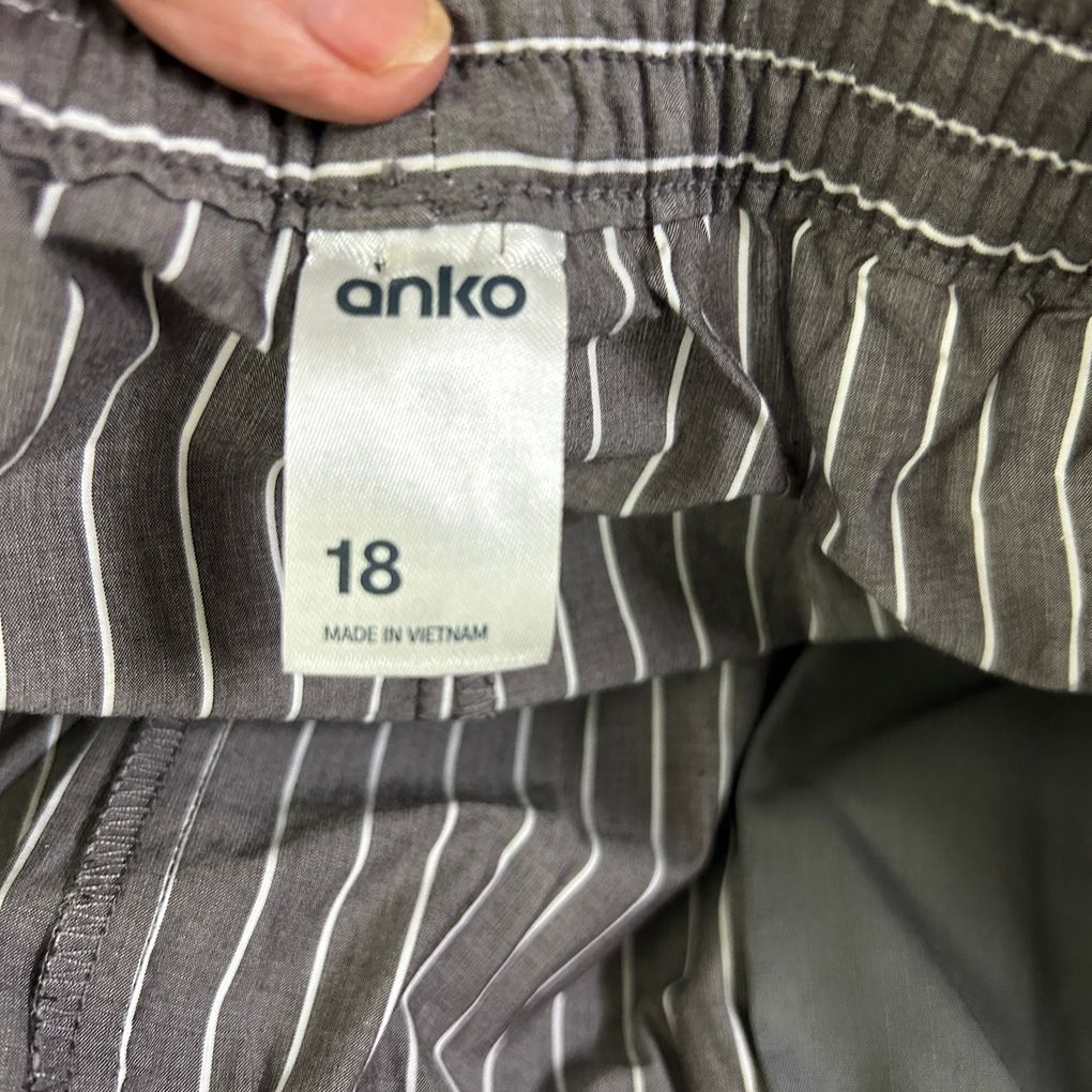 Anko Grey Cotton Pants - Size 18