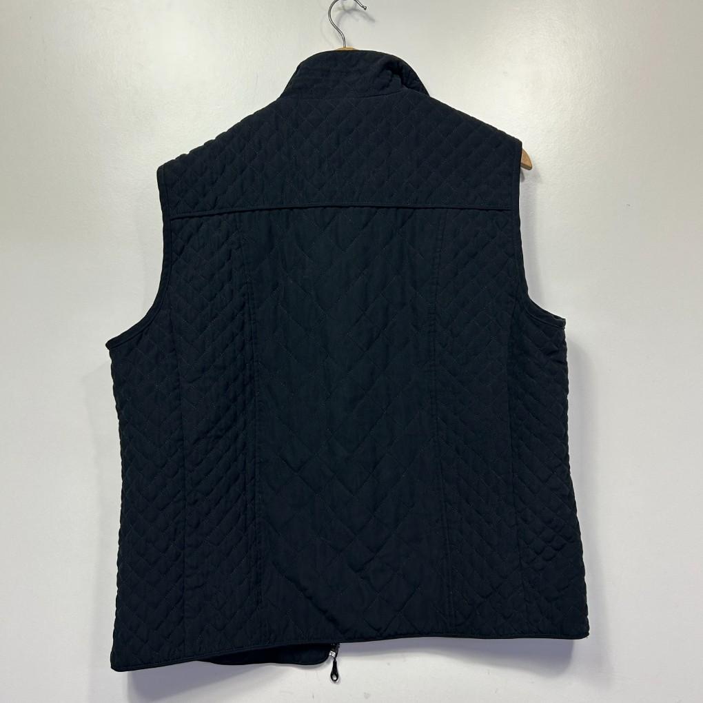 Black Pepper Black Quilted Sleeveless Vest - Size 14/16