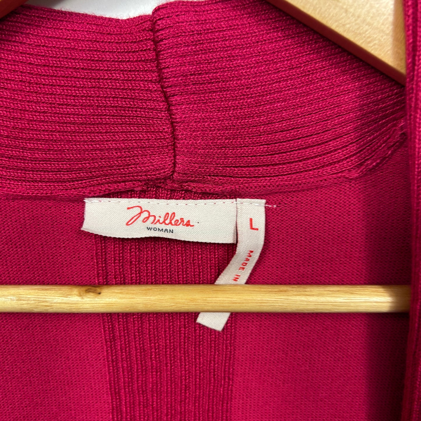 Millers Pink Textured Knit Cardigan Top - Size L