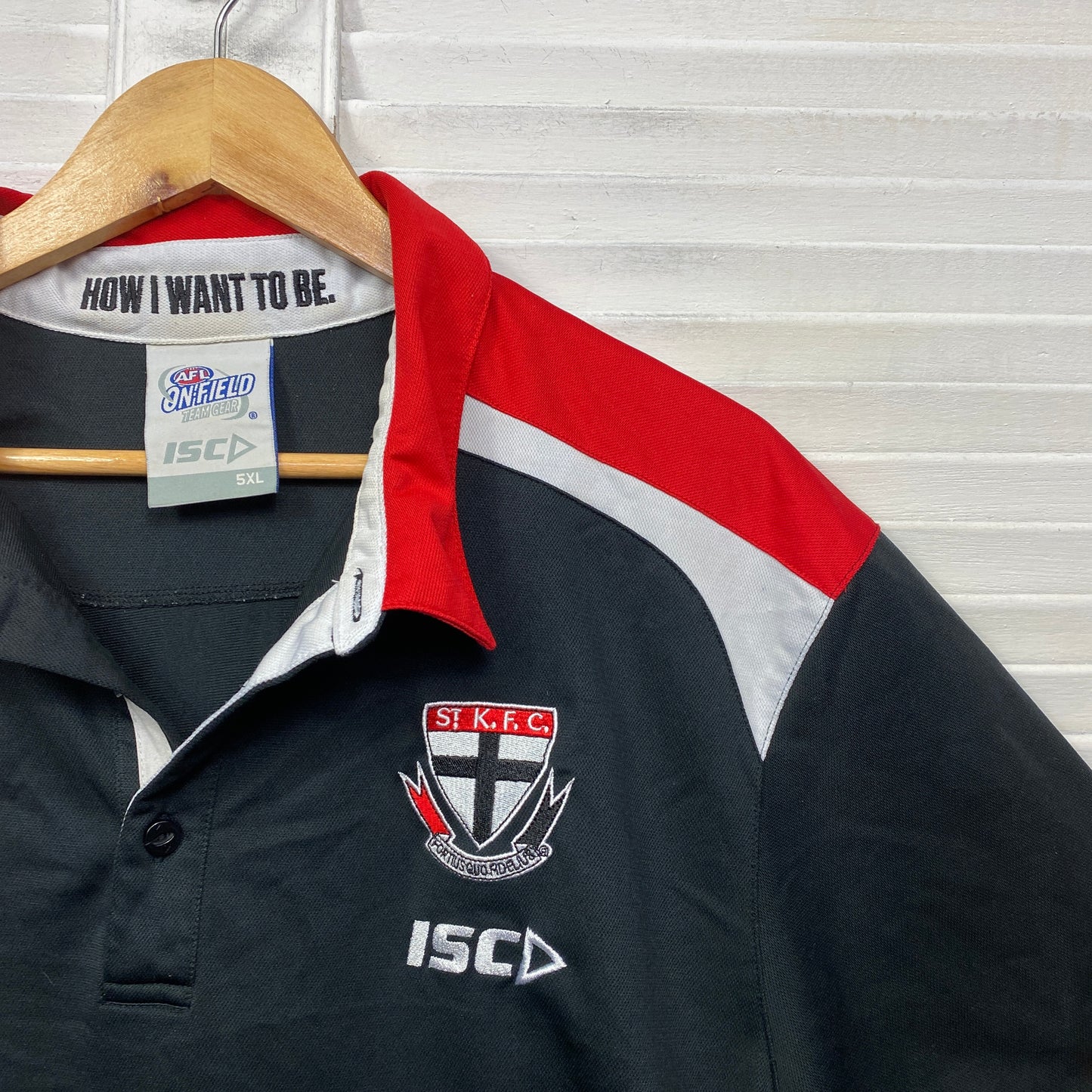 St Kilda Mens Polo Shirt Size 5XL Short Sleeve AFL