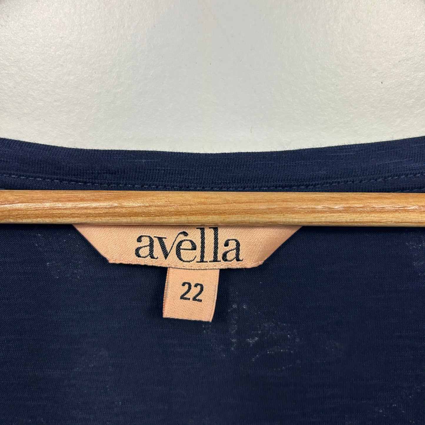 Avella Navy Butterfly Print Sleep Top - Size 22