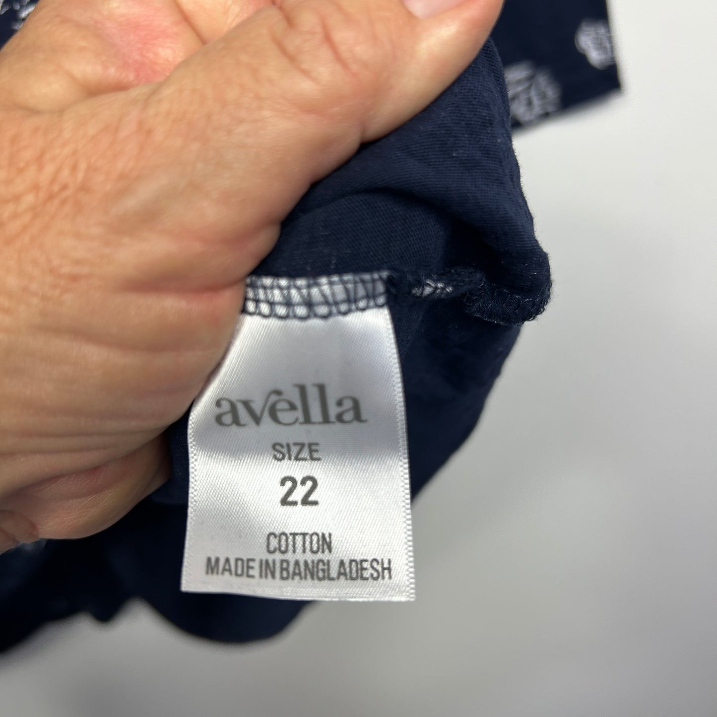 Avella Navy Butterfly Print Sleep Top - Size 22