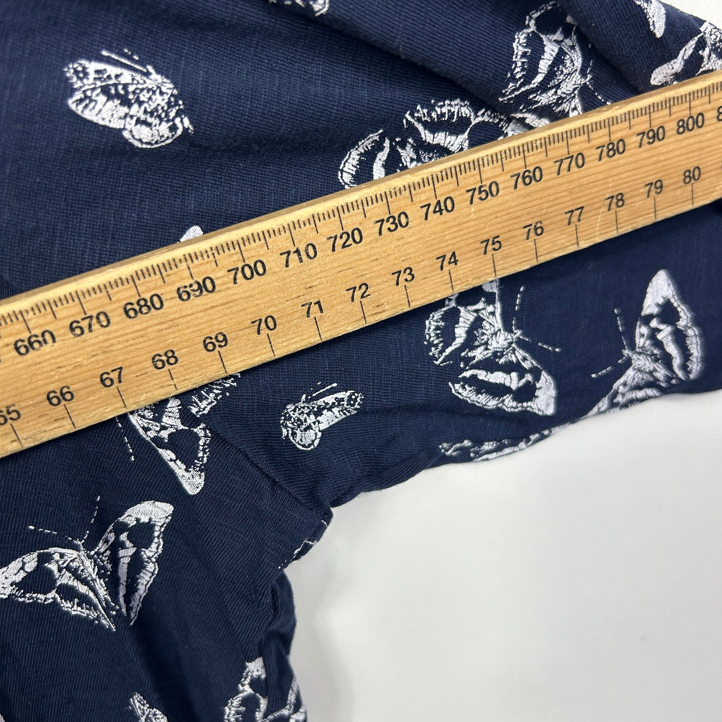 Avella Navy Butterfly Print Sleep Top - Size 22