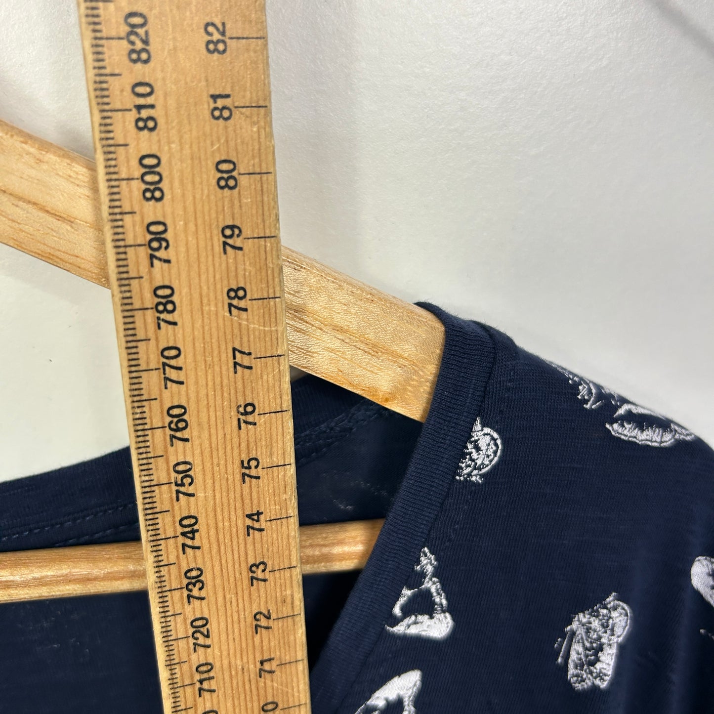 Avella Navy Butterfly Print Sleep Top - Size 22