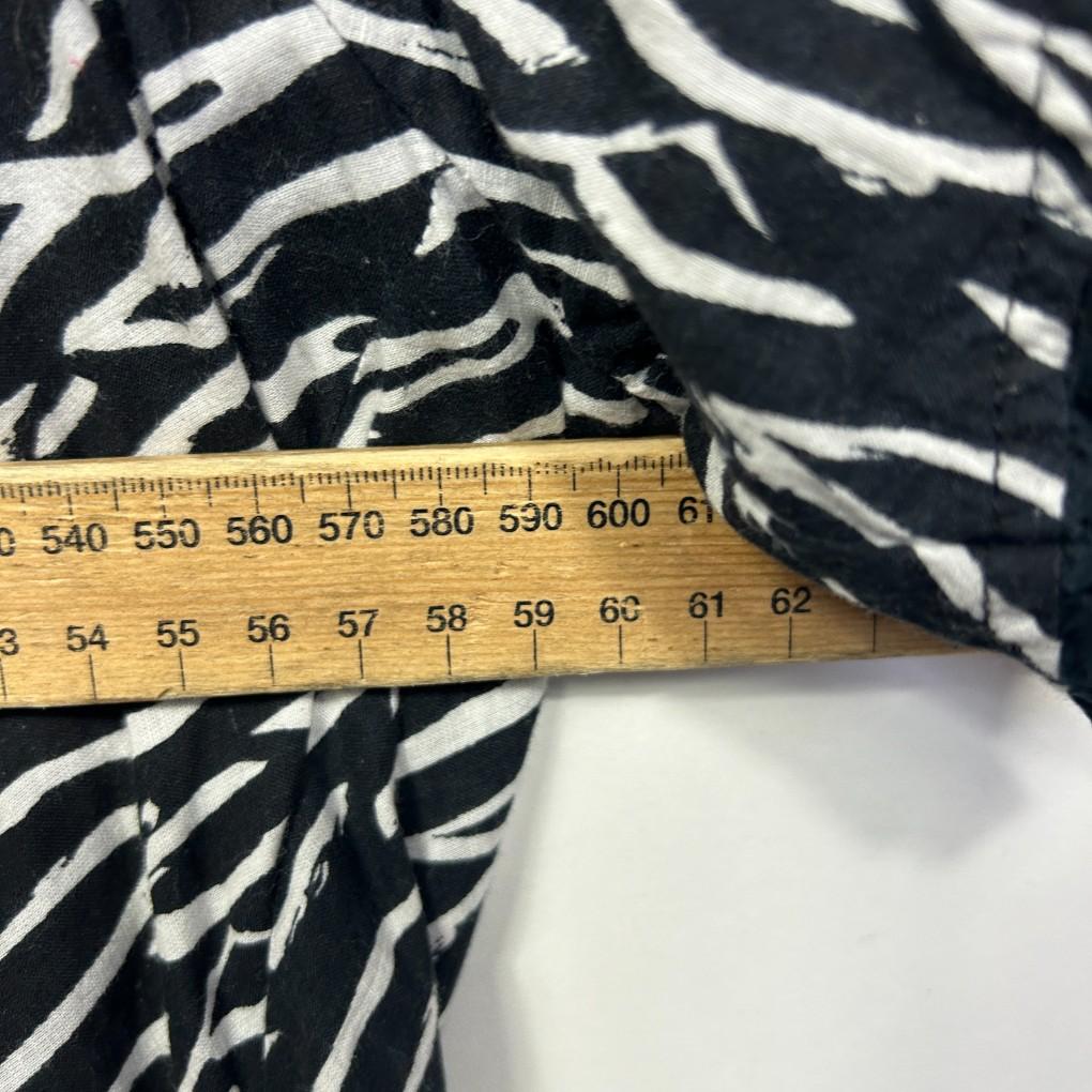 Black and White Zebra Print Cotton Top - Size 16/18