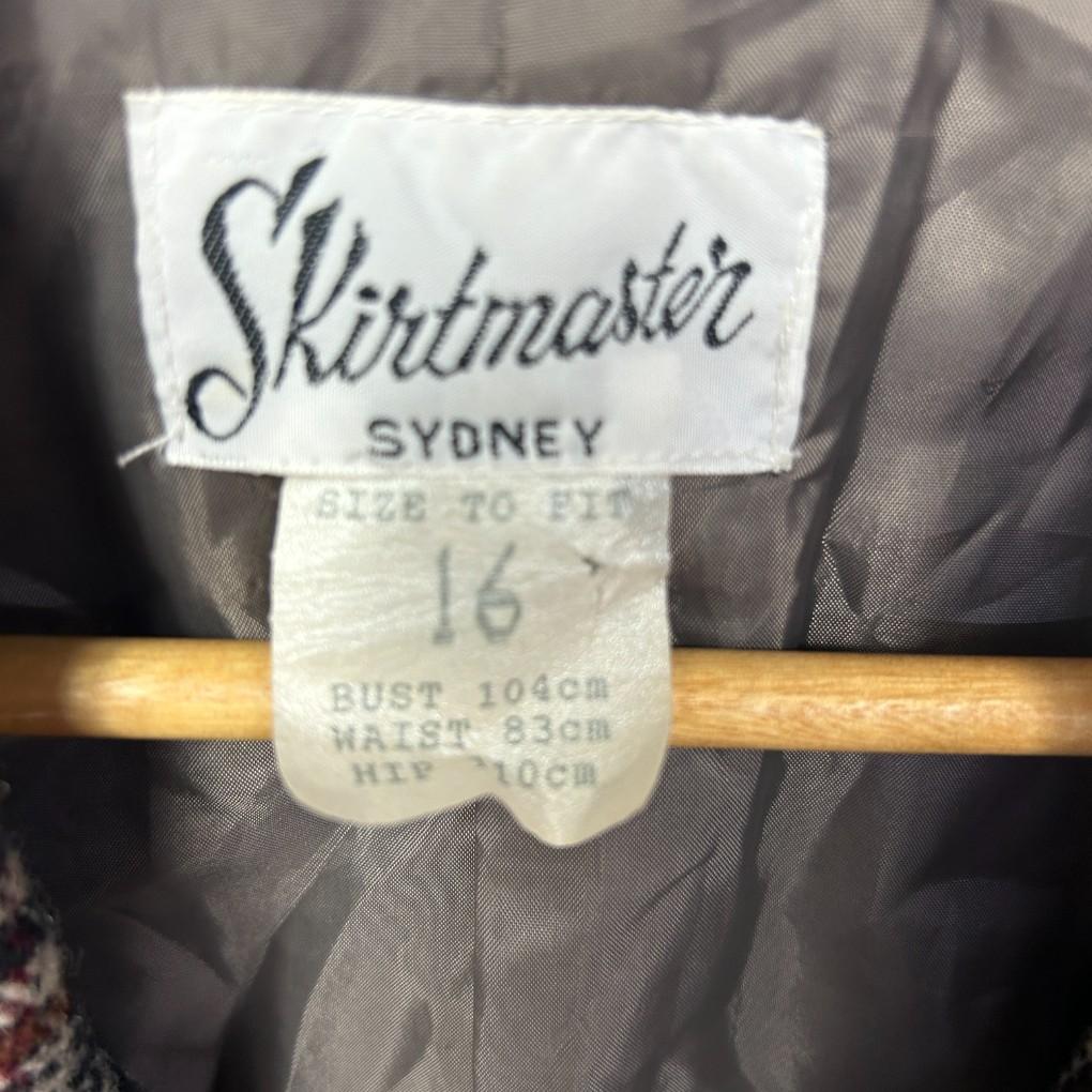 Vintage Skirtmaster Grey Check Wool Blazer - Size 16
