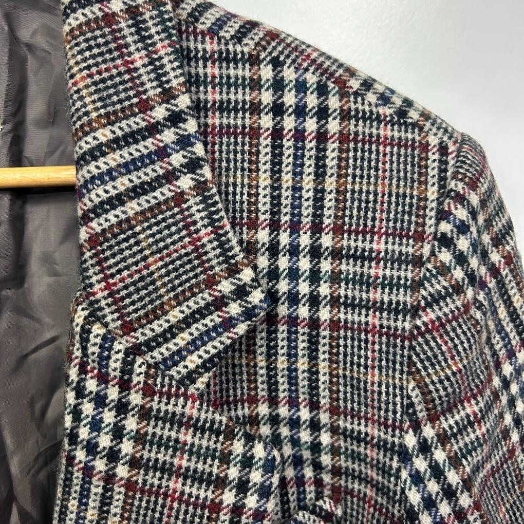 Vintage Skirtmaster Grey Check Wool Blazer - Size 16