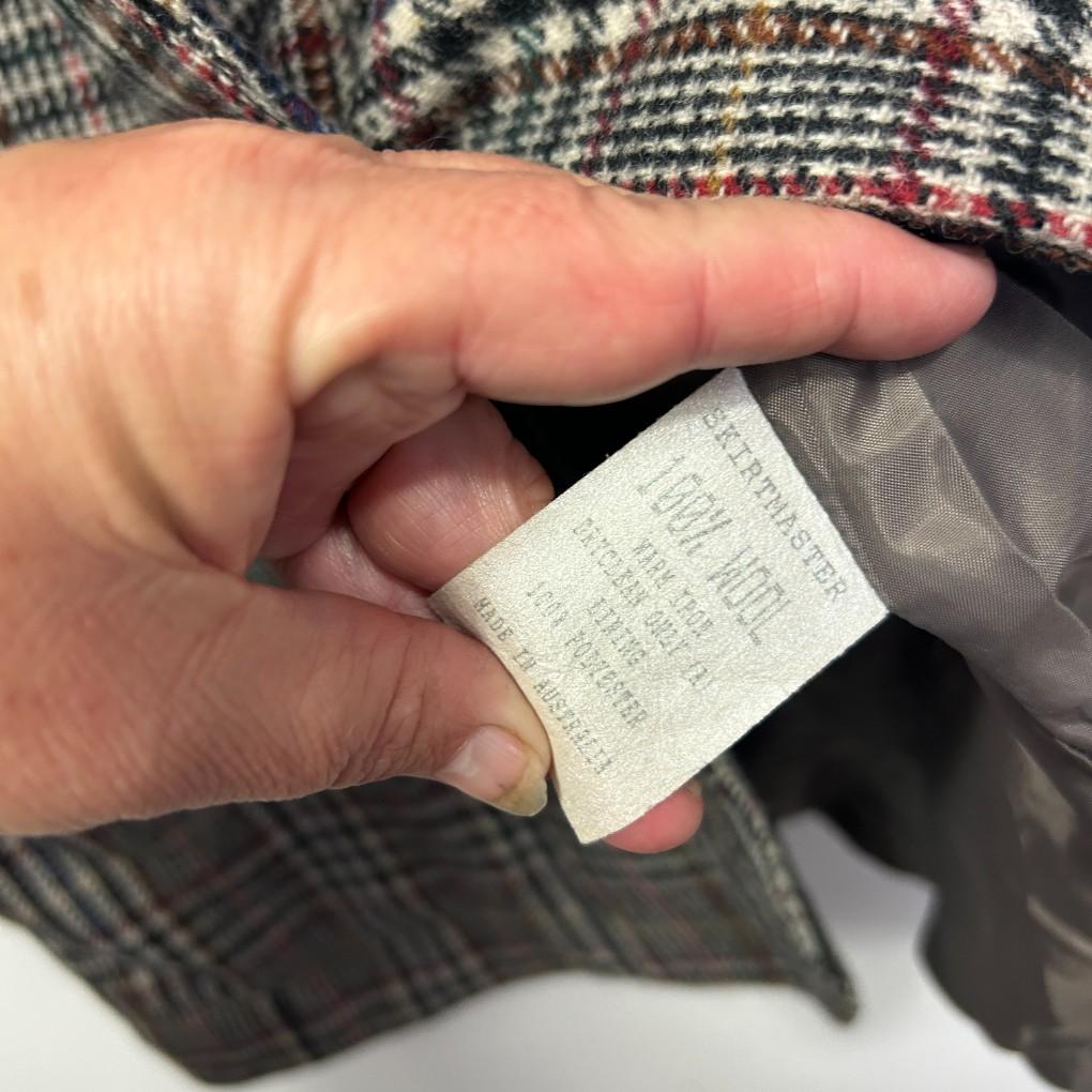 Vintage Skirtmaster Grey Check Wool Blazer - Size 16