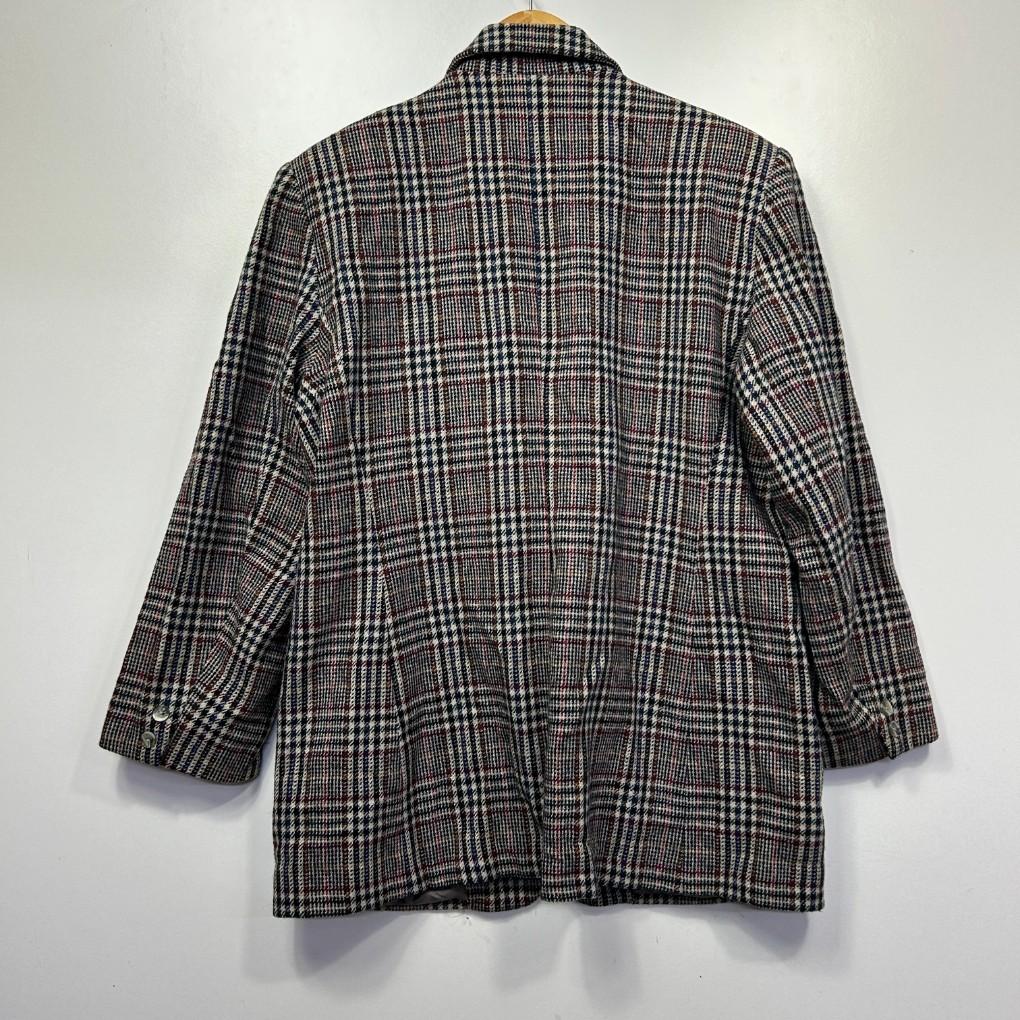 Vintage Skirtmaster Grey Check Wool Blazer - Size 16