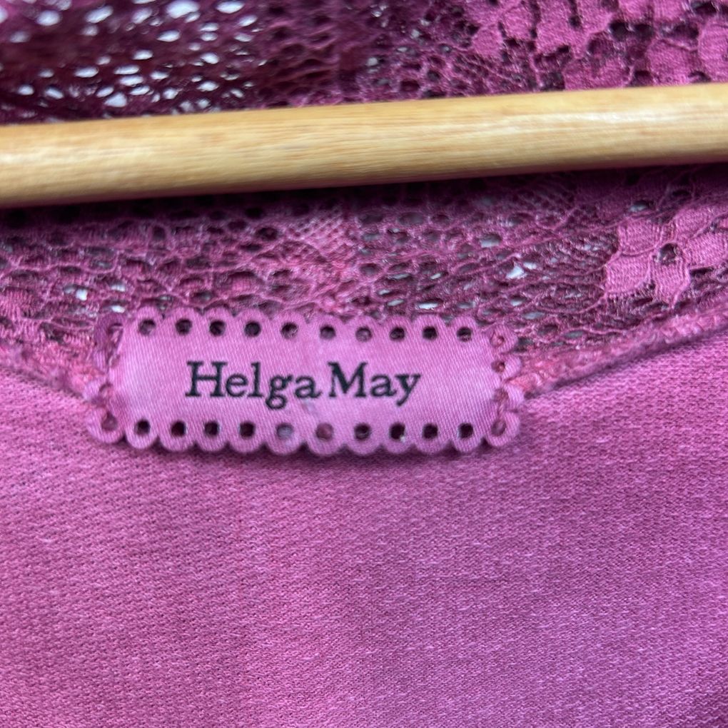 Helga May Italian Burgundy Floral Top - One Size