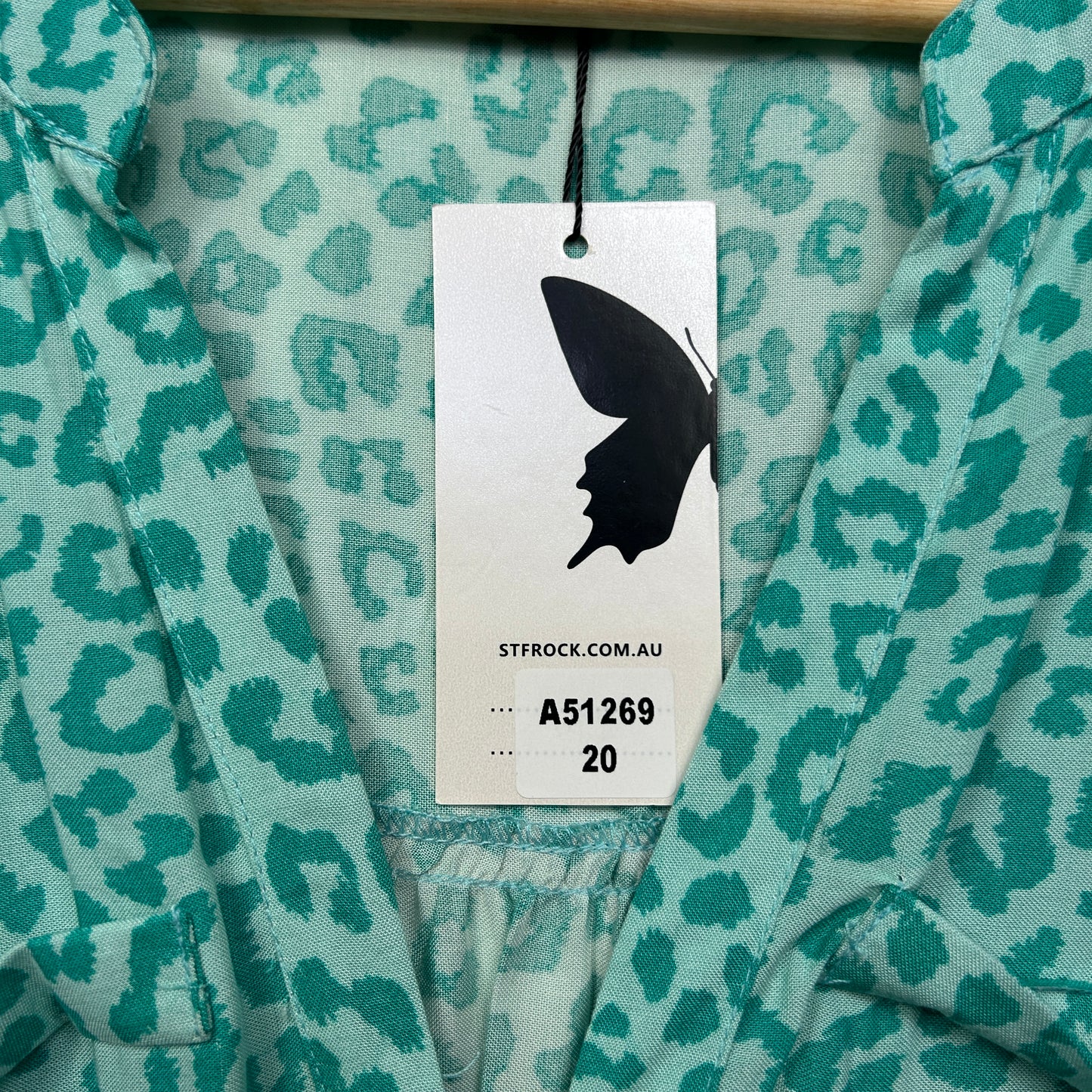 St Frock Dress Size 20 Green Sleeveless Pockets Waist Tie Rayon New